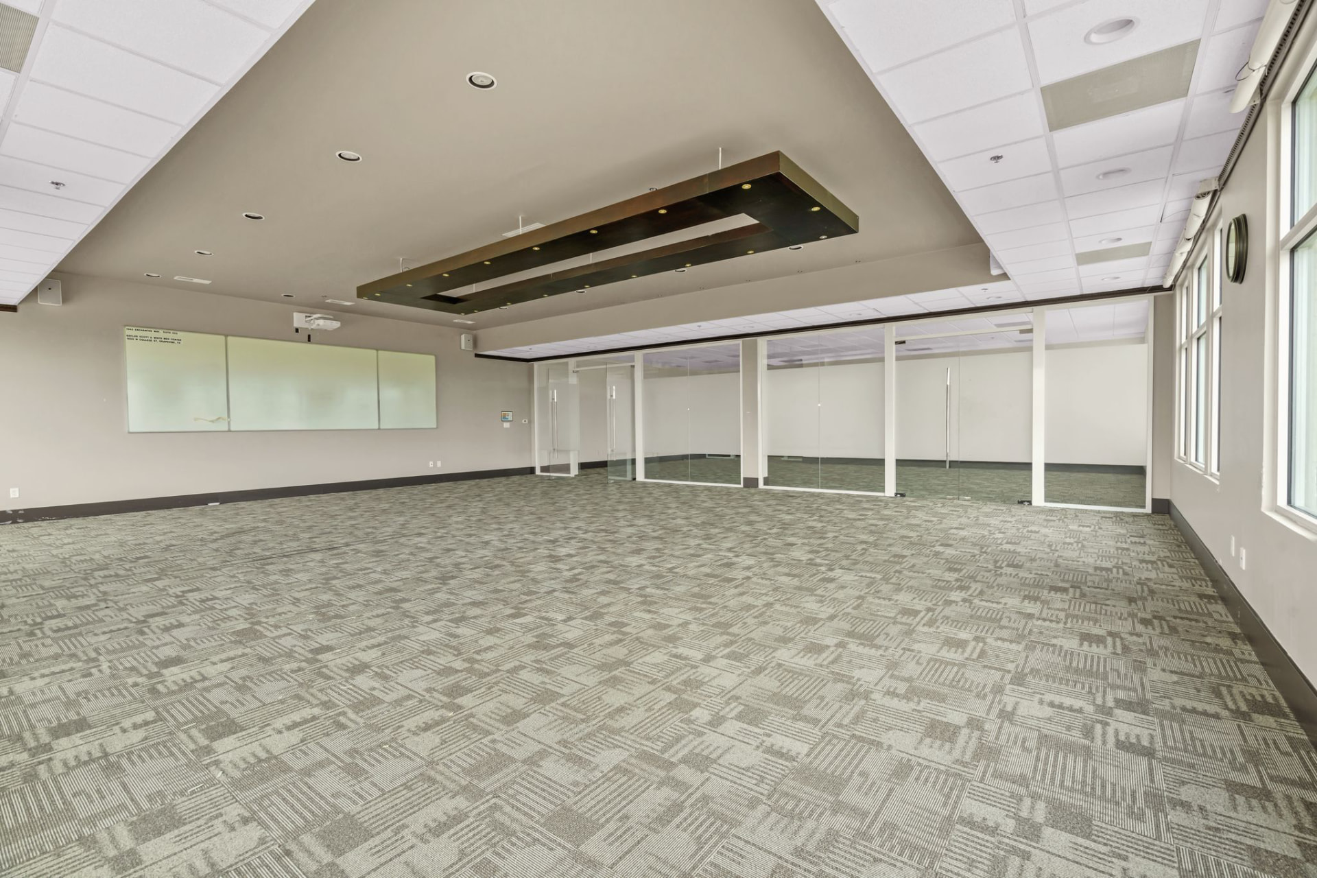 Seminar room with glass partition
